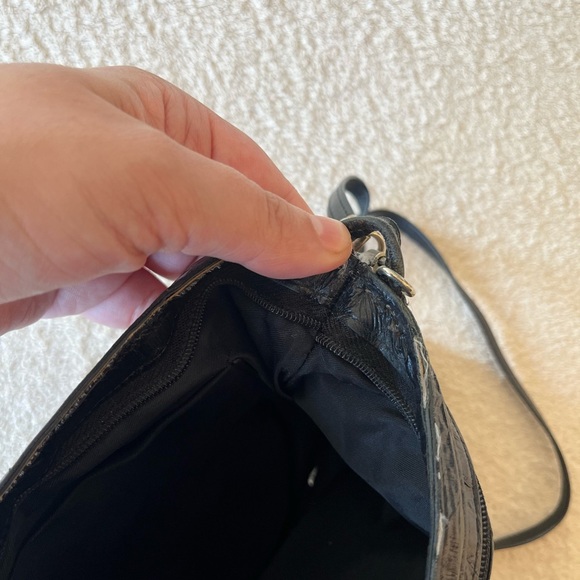 Vintage EL-ELEGANCE Black Glossy Shoulder Bag - Picture 14 of 16